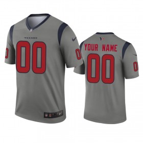 Miesten Houston Texans NFL Pelipaita Custom harmaa Inverted Legend